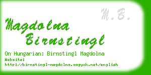 magdolna birnstingl business card